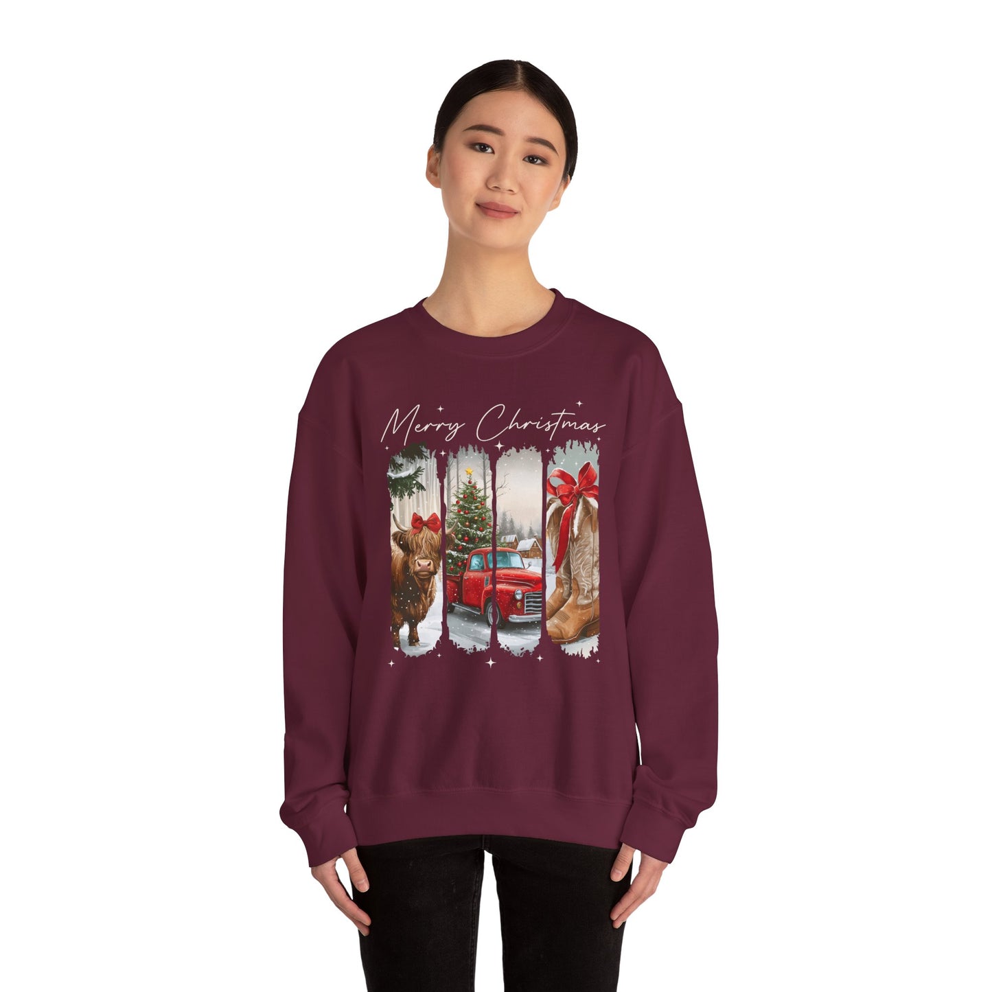 Vintage Cowgirl Highland Cow Sweatshirt