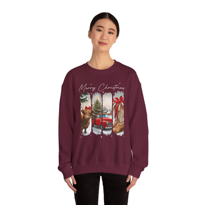 Vintage Cowgirl Highland Cow Sweatshirt