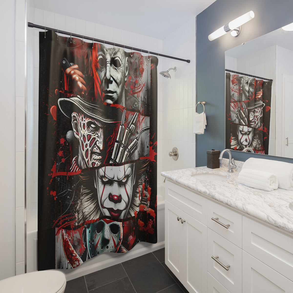 Horror Movie Shower Curtain -