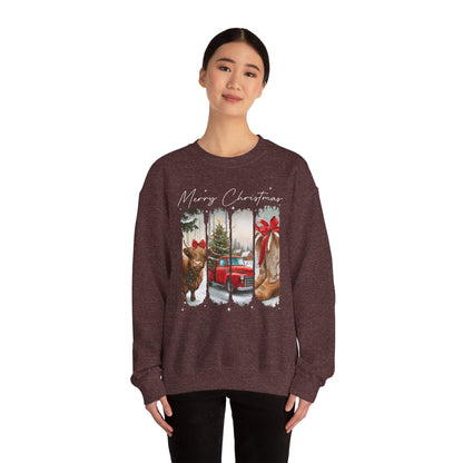 Vintage Cowgirl Highland Cow Sweatshirt