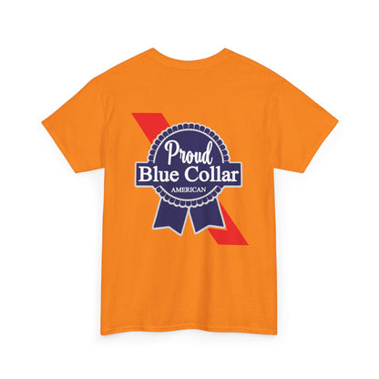 Proud Blue Collar Unisex Heavy Cotton Tee, Casual T-Shirt