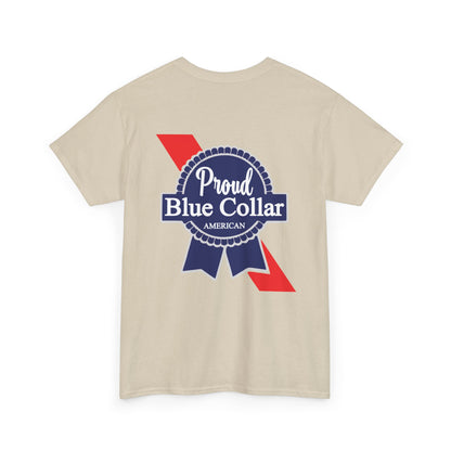 Proud Blue Collar Unisex Heavy Cotton Tee, Casual T-Shirt