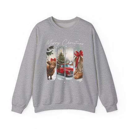 Vintage Cowgirl Highland Cow Sweatshirt