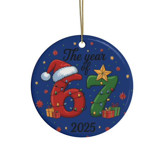 Ceramic 'Year of 67' Christmas Ornament — Decorative Holiday Keepsake (1–20 pcs)