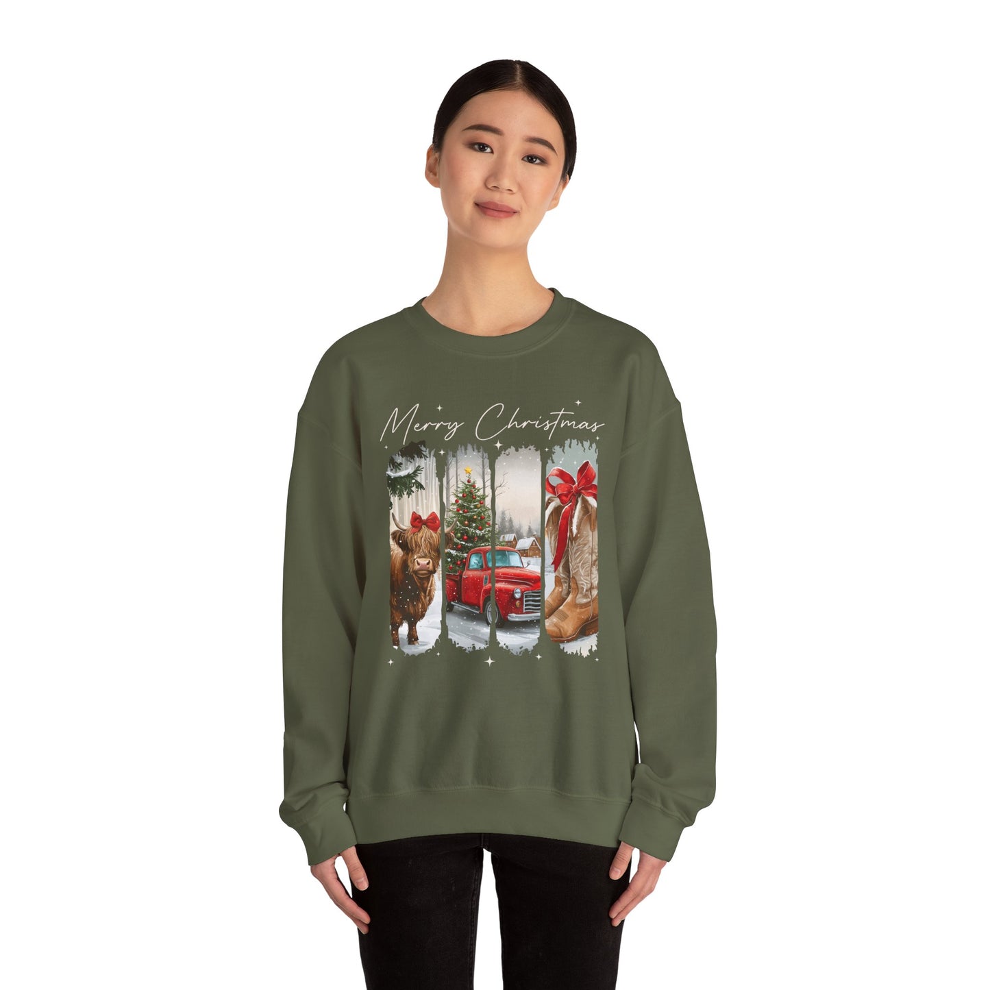Vintage Cowgirl Highland Cow Sweatshirt