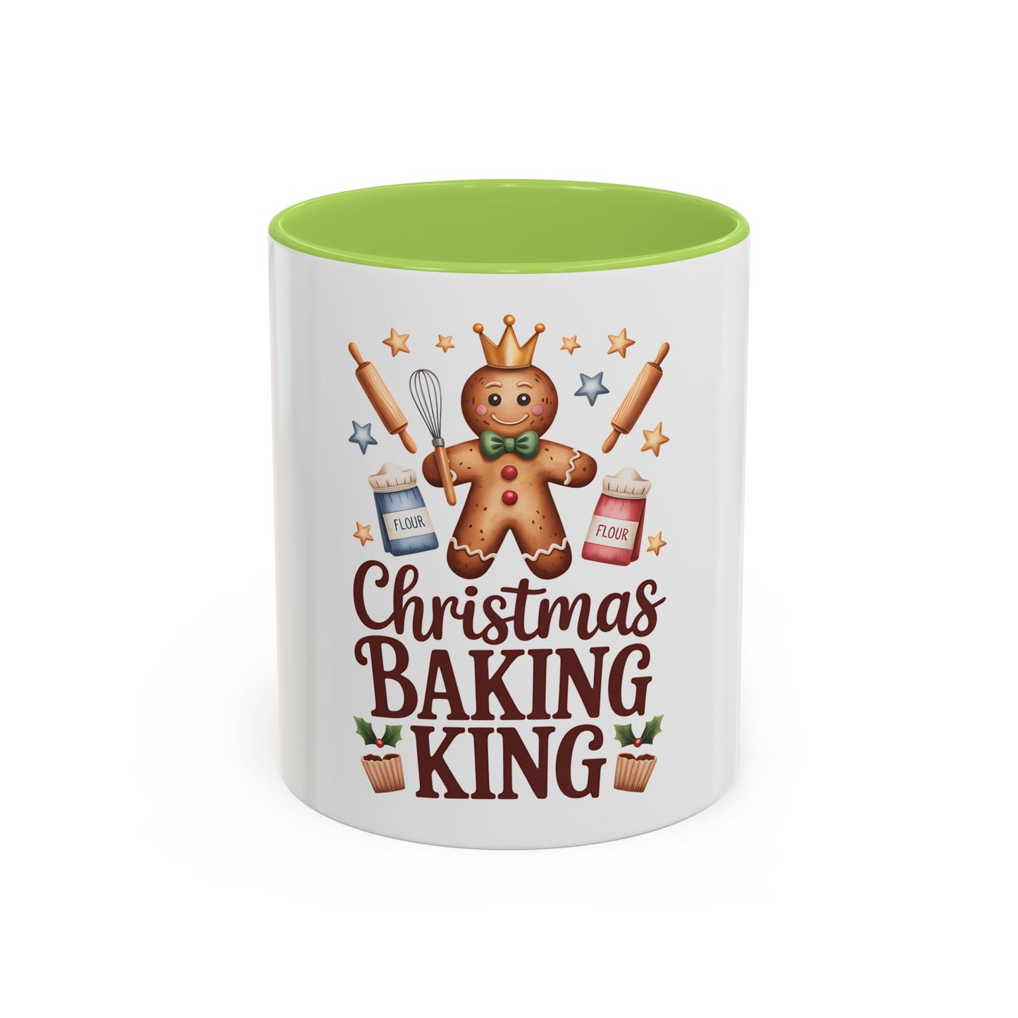 Christmas Baking King Mug — Gingerbread Chef Holiday Coffee Cup (11/15 oz)