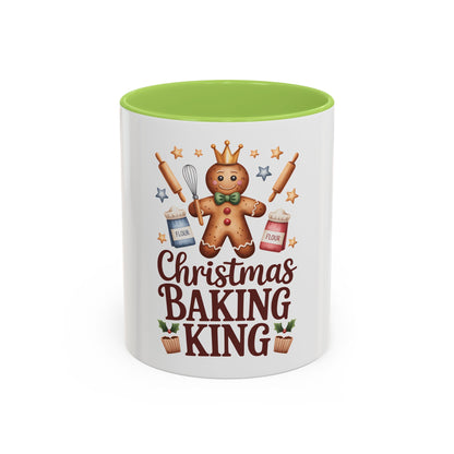 Christmas Baking King Mug — Gingerbread Chef Holiday Coffee Cup (11/15 oz)