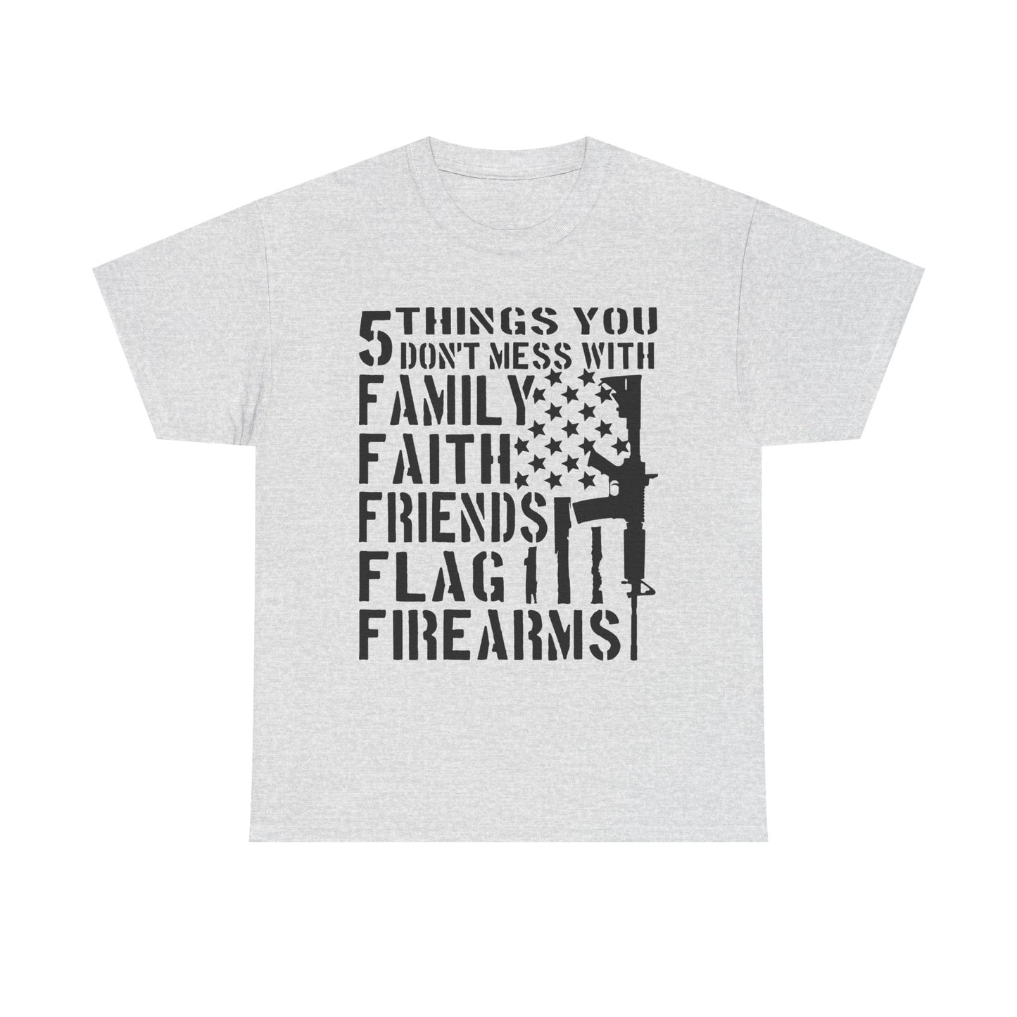 Unisex Heavy Cotton Tee with Patriotic Design